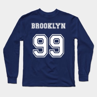 Brooklyn 99 Jersey w/ badge on front (Dark colored shirts) Long Sleeve T-Shirt